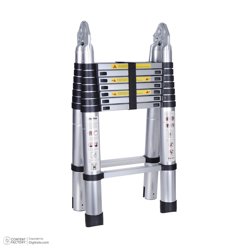 نردبان 14 پله اینتیمکث مدل تلسکوپی دوبل کد 160203