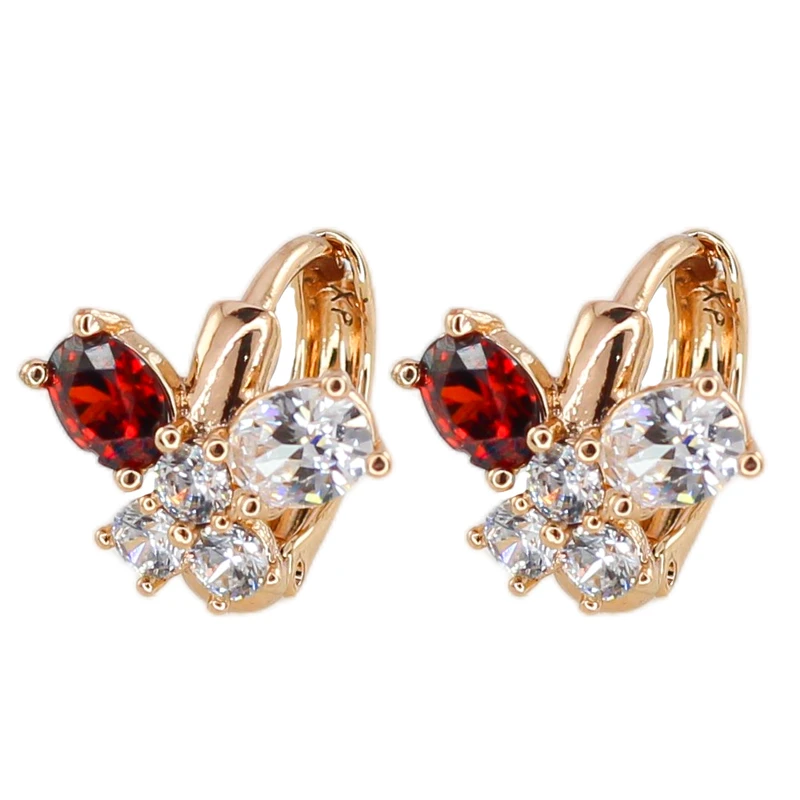 گوشواره حلقه‌ای زنانه ژوپینگ مدل پروانه کد AAC1276