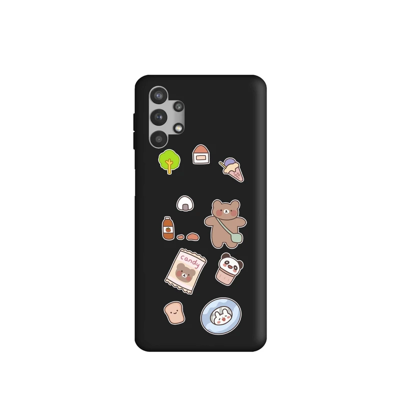 کاور طرح خرس شکلاتی کد m729 مناسب برای گوشی موبایل سامسونگ Galaxy A32 5G / M32 5G / A13 4G