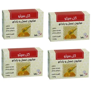صابون شستشو گل سیتو مدل عسل و بادام وزن 125 گرم مجموعه 4 عددی