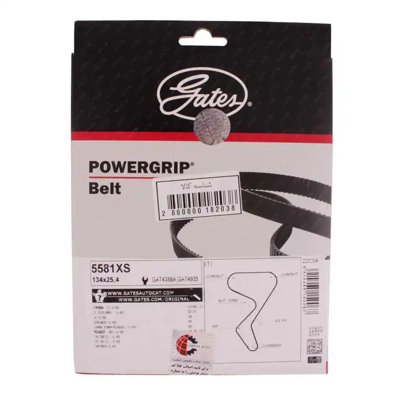 تسمه تایم خودرو گتس کد 114 مناسب برای پژو 405