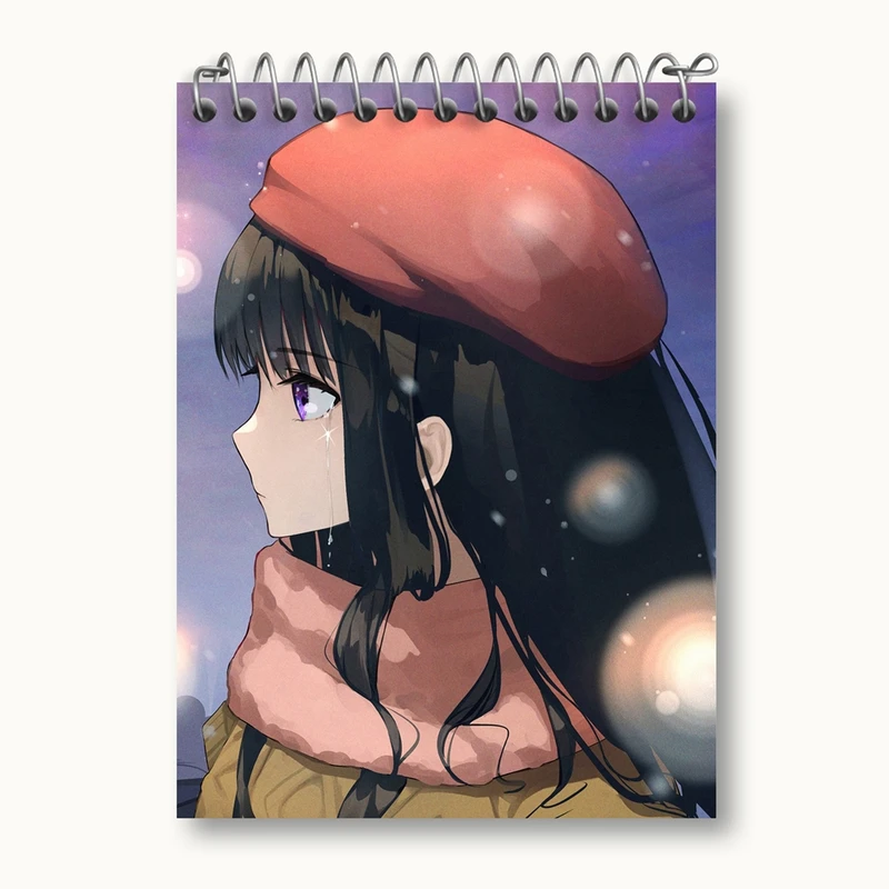 دفتر یادداشت 50 برگ خندالو مدل تاکینا انیمه لیکوریس ریکویل Lycoris Recoil کد 23094