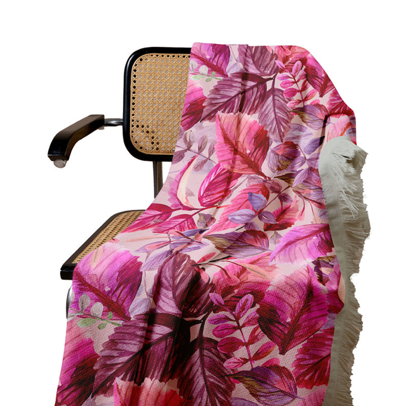 شال مبل مدل برگ کد F2SH1013 سایز 100x180 سانتی متر