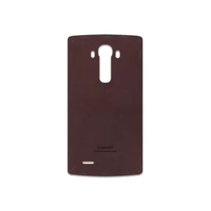 MAHOOT Matte-Dark-Brown-Leather Cover Sticker for LG G4