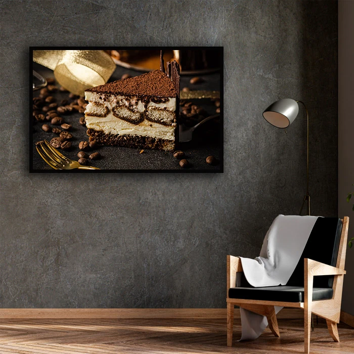 تابلو نوری بکلیت طرح کافه و کیک شکلاتی مدل B-D1821