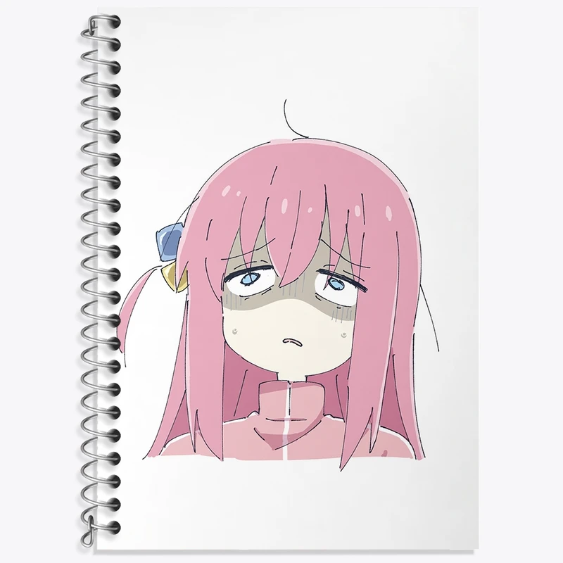 دفتر زبان 50 برگ خندالو مدل دو خط طرح انیمه بوچی راک کد 31232