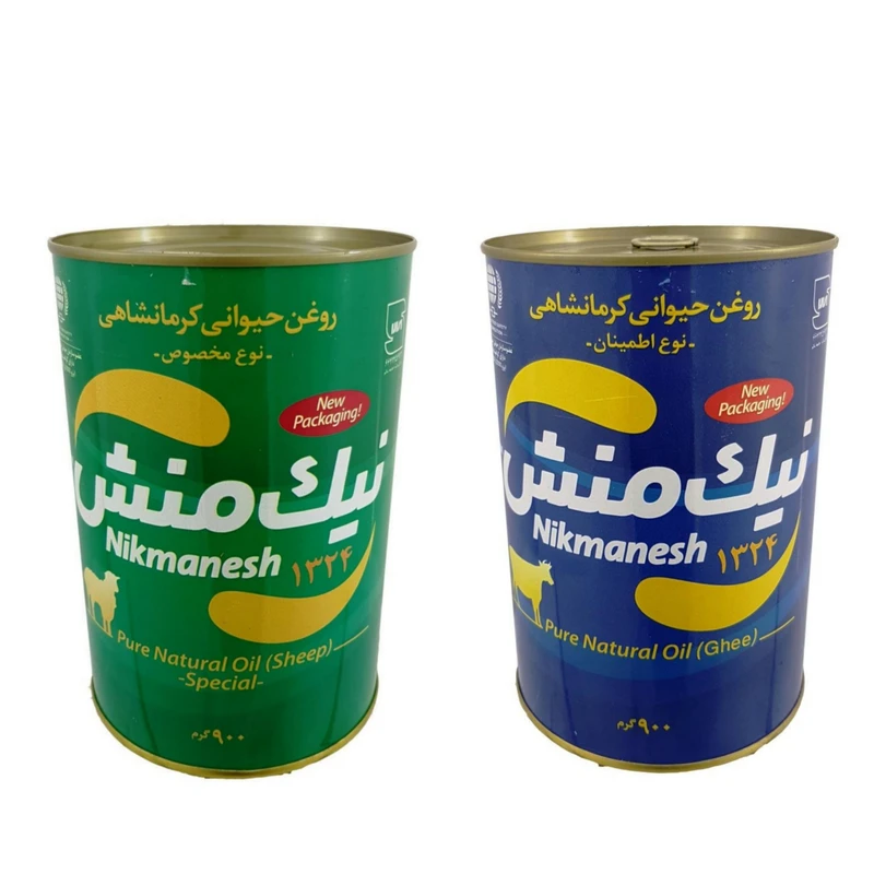 روغن حیوانی گوسفندی و روغن حیوانی گاوی نیک منش -900 گرم بسته 2 عددی