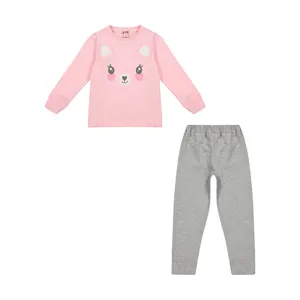 Madar 0067-25 Long Slive T-Shirt And Pants Set For Girls