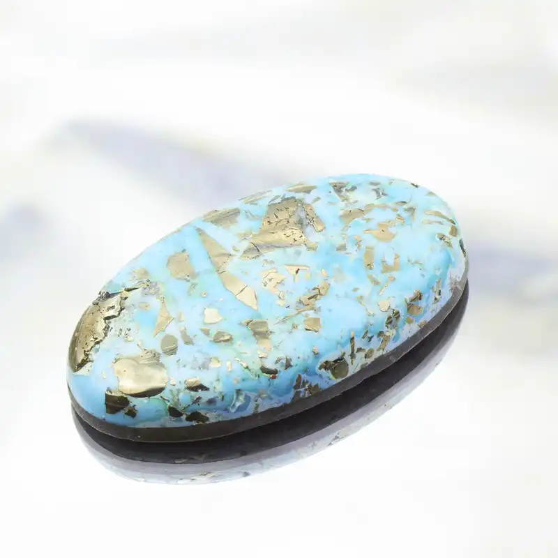 سنگ فیروزه مدل پیریت دار کد AF3