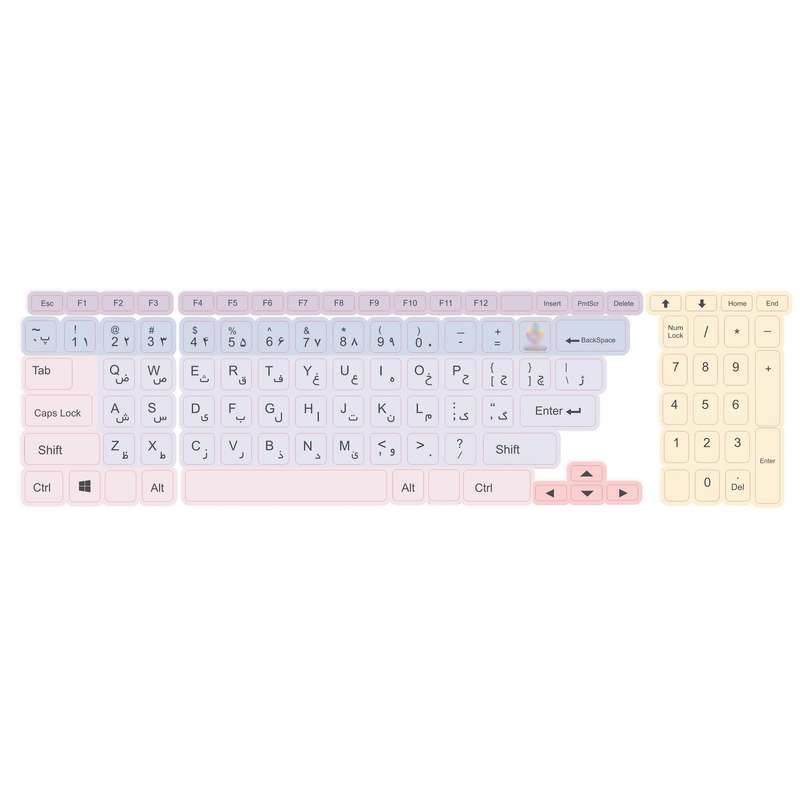 برچسب کیبورد حروف فارسی کد 035 برچسب کیبورد حروف فارسی کد 035