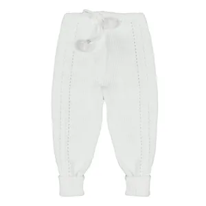 شلوار بافتنی نوزادی مدل بغل طرح دار