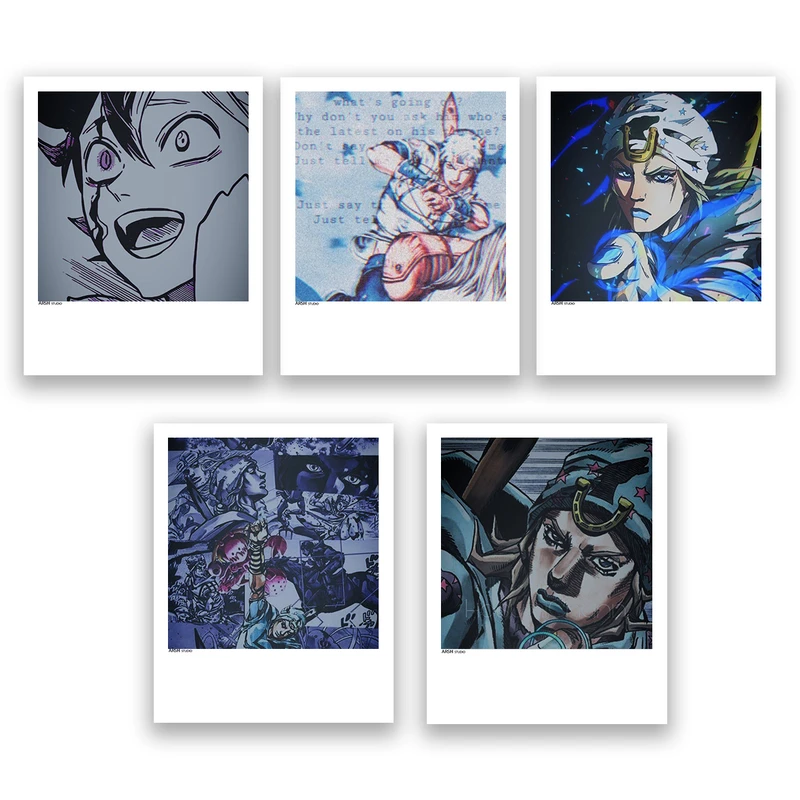 آویز تزیینی عرش مدل انیمه شبدر سیاه Black Clover کد Asa463 مجموعه پنچ عددی