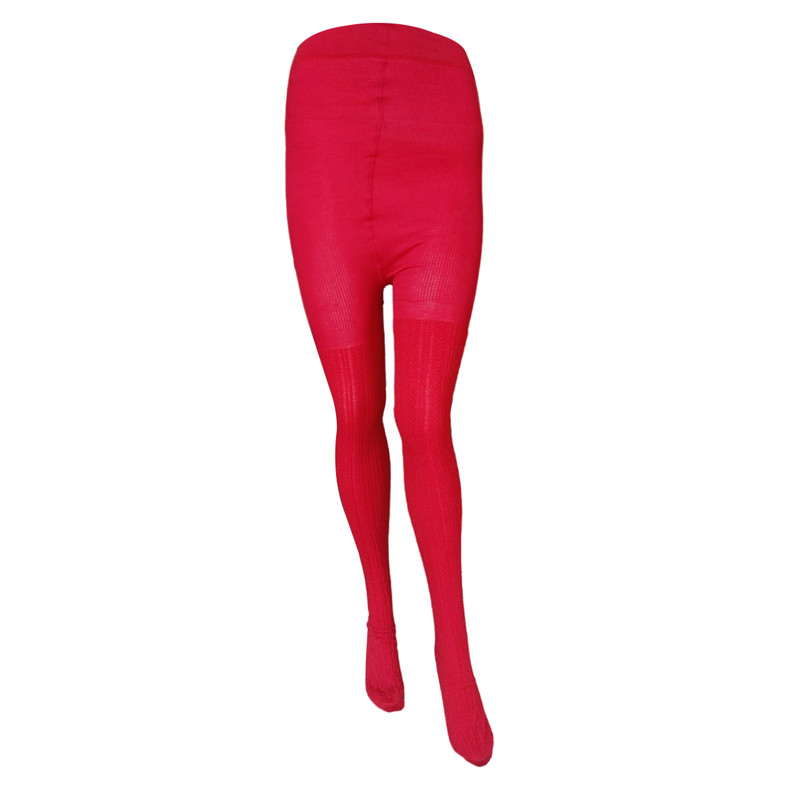 جوراب شلواری زنانه مدل گندمی رنگ قرمز