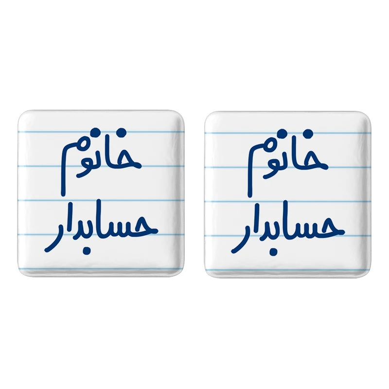 مگنت خندالو مدل خانوم حسابدار کد 6589 مجموعه 2 عددی