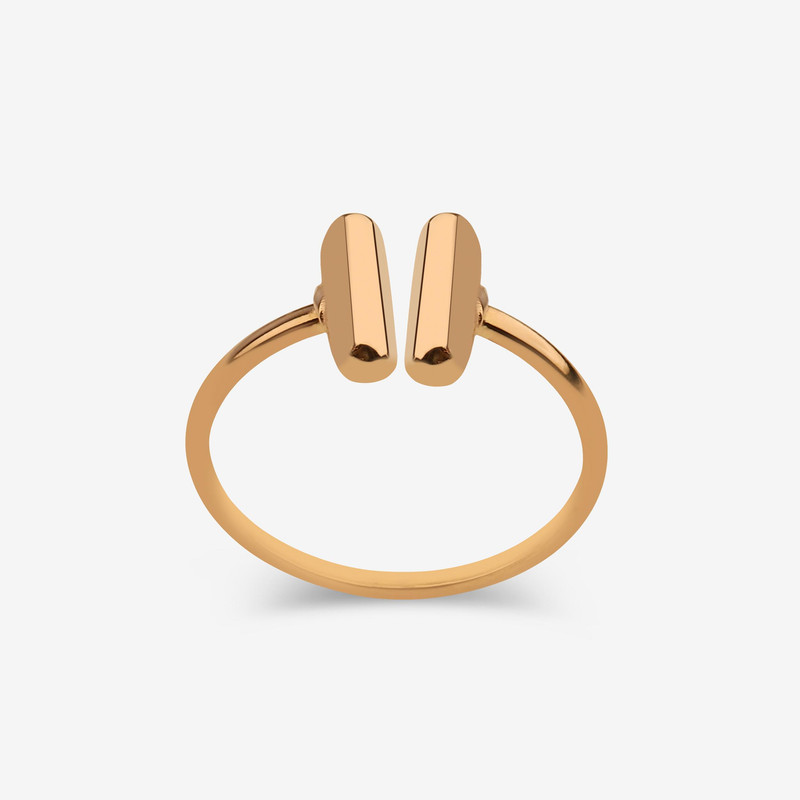 انگشتر طلا 18 عیار زنانه حافا گلد مدل T کد r023 سایز 56