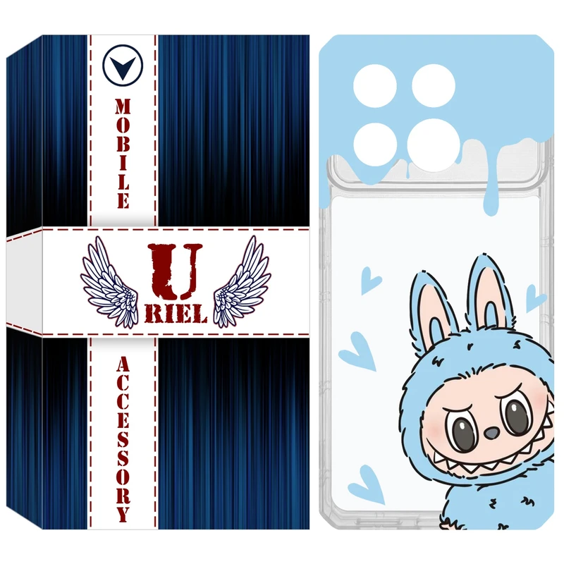 کاور یوریل مدل Clear کد 131 طرح لبوبو مناسب برای گوشی موبایل شیائومی Poco X6 Pro