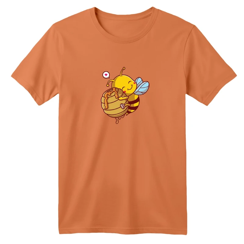 تی شرت آستین کوتاه بچگانه مدل زنبوری کد 02