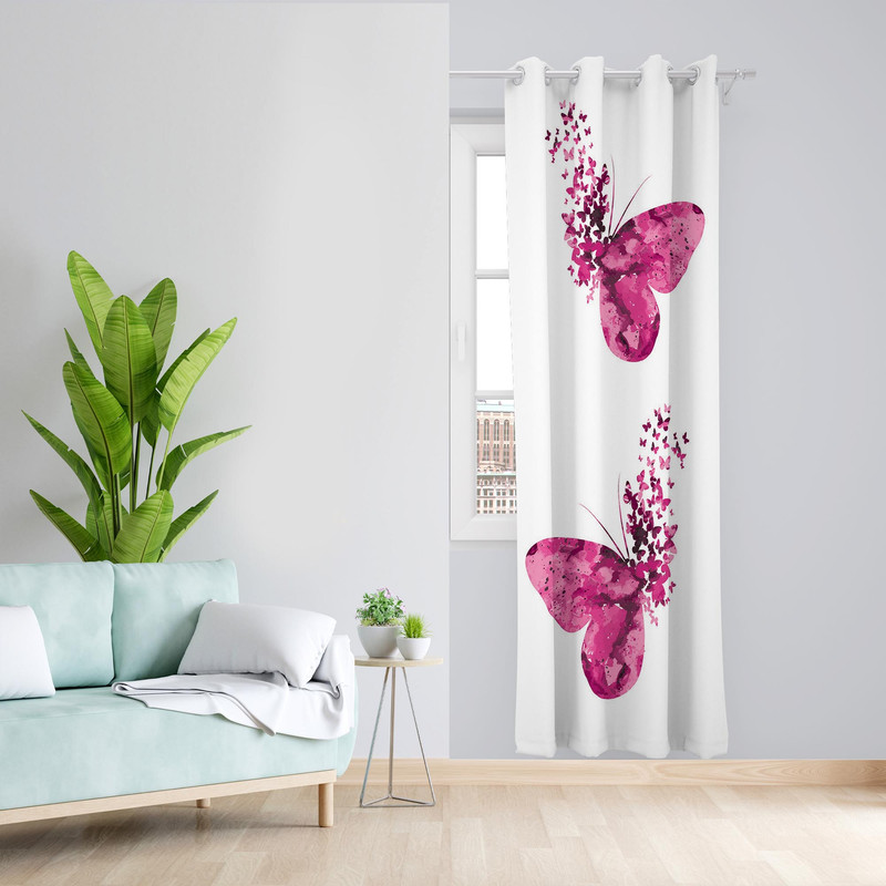 پرده مدل پروانه مخمل پانچی کد 1074 سایز 140x200 سانتی متر