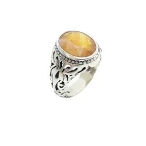 انگشتر نقره مردانه مدل یاقوت آفریقا کد 75452