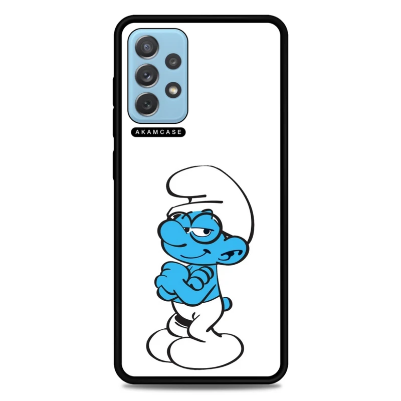 کاور آکام مدل AMC-WSGA72-SMURFS-26 مناسب برای گوشی موبایل سامسونگ Galaxy A72