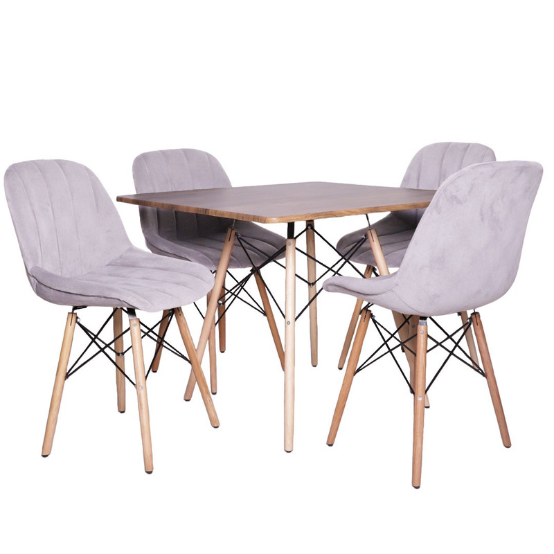 میز و صندلی ناهارخوری 4 نفره مدل مایا لمسه کد MF6