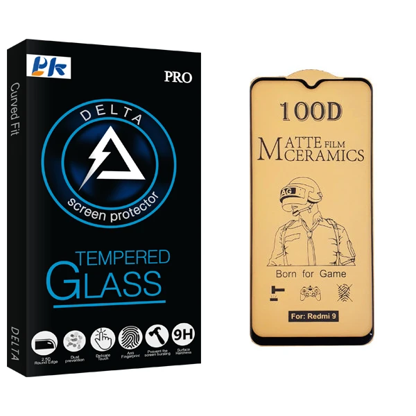 محافظ صفحه نمایش سرامیکی پی کی مدل Delta Glass مناسب برای گوشی موبایل شیائومی Redmi 9