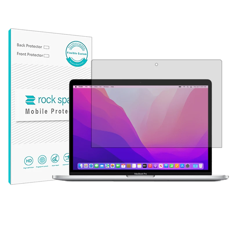محافظ صفحه نمایش شفاف راک اسپیس مدل Resistant مناسب برای لپ تاپ اپل macbook pro 13 2022 m2