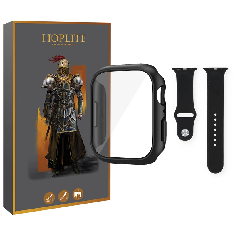 بند هاپلایت مدل Soft-Guard-HL مناسب برای اپل واچ Series 7 Aluminum 45mm / Series 8 Aluminum 45mm / Series 9 Aluminum 45mm به همراه کاور