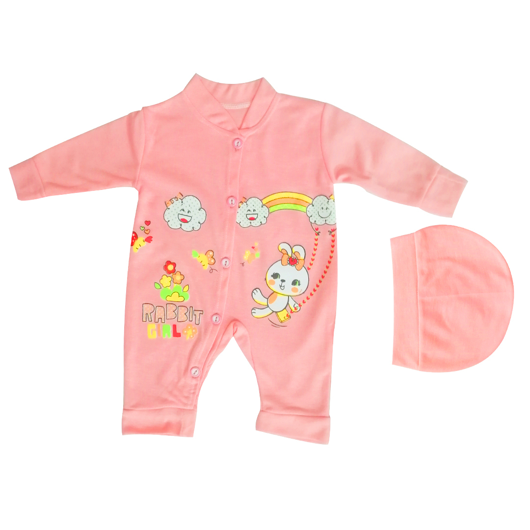 ست سرهمی و کلاه نوزادی مدل X21