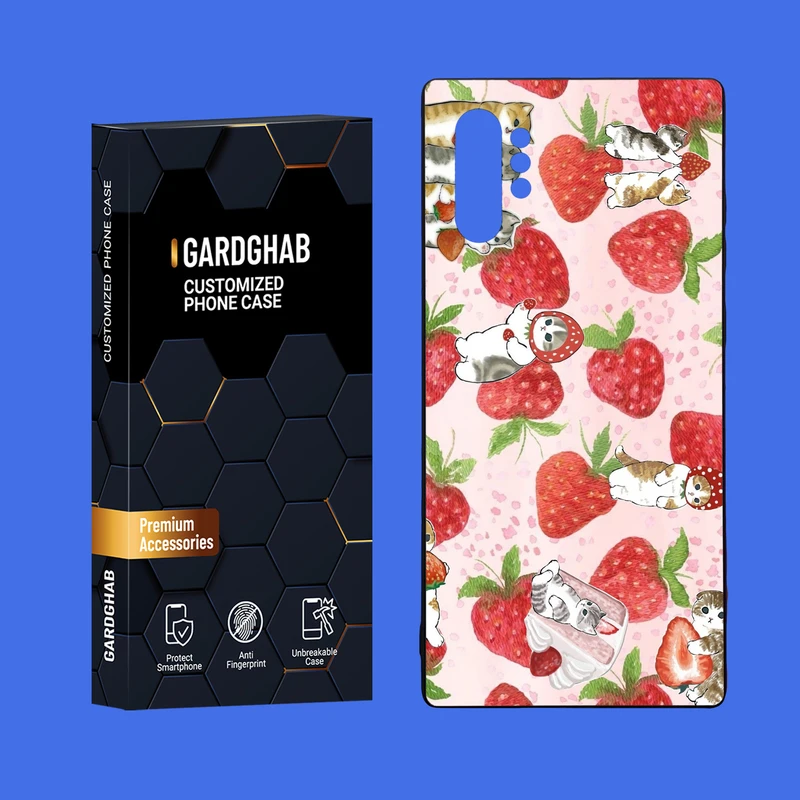 کاور گارد قاب مدل دور ژله ای پشت گلس فانتزی مناسب برای گوشی موبایل سامسونگ Galaxy Note 10 Plus