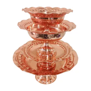 ست 4 تکه ظروف پذیرایی مسی مدل الماس کد sz-0480