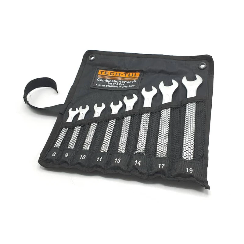 آچار یکسر تخت و یکسر رینگی تک تول مدل 8pc مجموعه 8 عددی