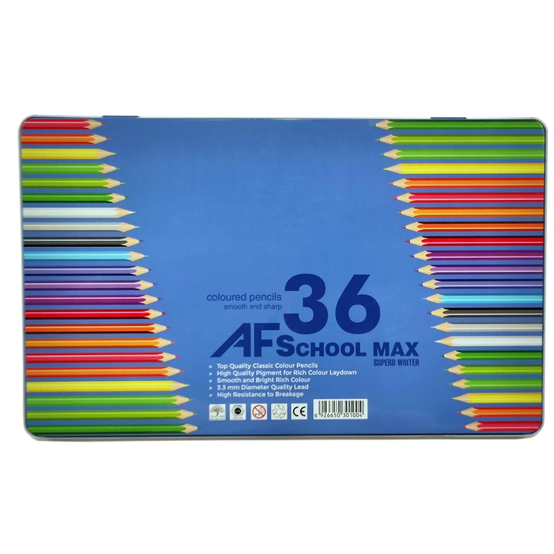 مداد رنگی 36 رنگ ای اف اسکول مکس مدل خانه‌های روستایی کد 301004