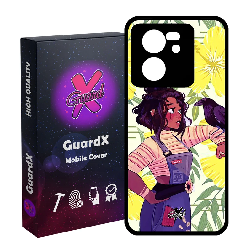 کاور گارد ایکس طرح دختر مدل Glass10337 مناسب برای گوشی موبایل شیائومی 13T/13T Pro/Redmi K60 Ultra