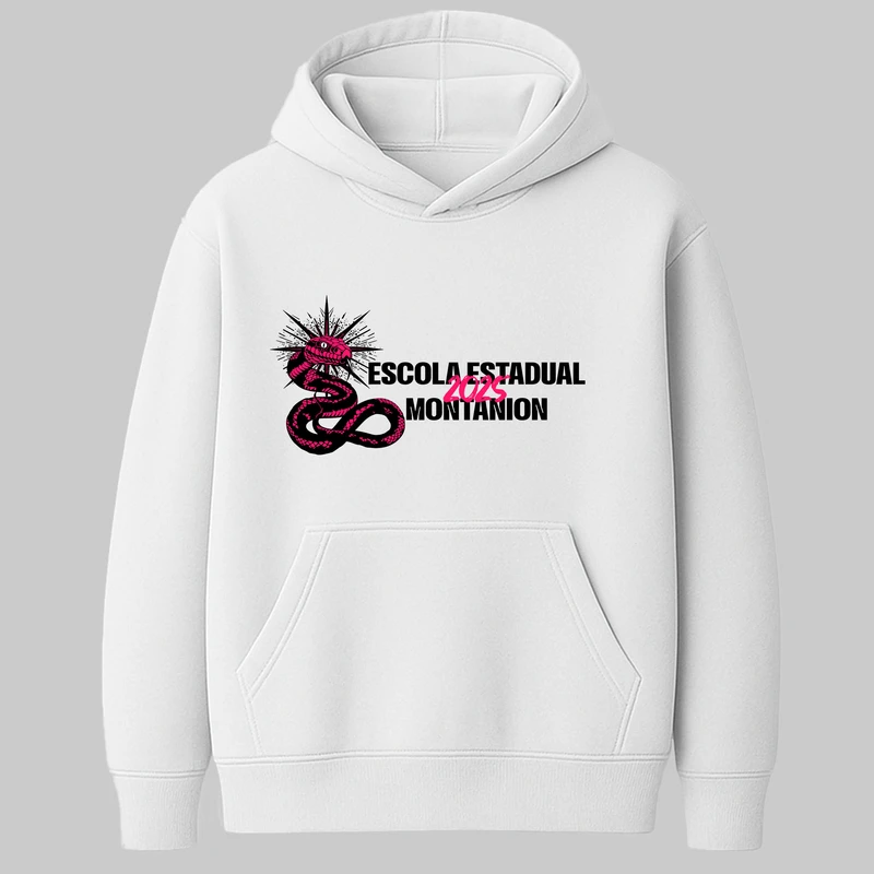 هودی زنانه مدل باکسی طرح تایپو گرافی مار