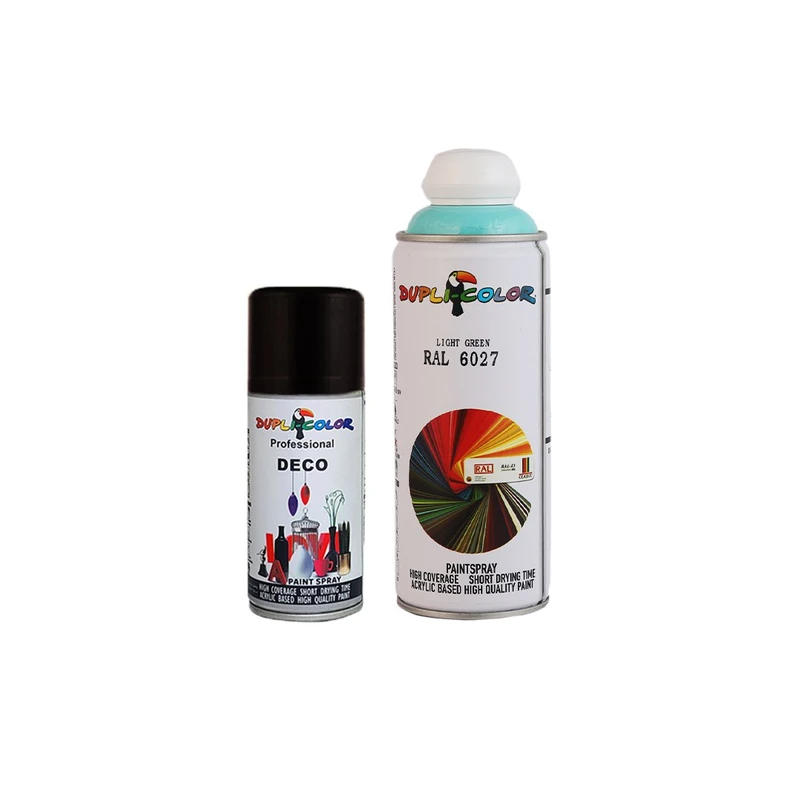 اسپری رنگ سبز روشن و دکو مشکی دوپلی کالر مدل RD حجم 550 میلی لیتر