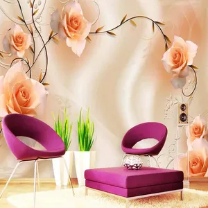 پوستر دیواری سه بعدی مدل شاخه گل رز DVRF1545