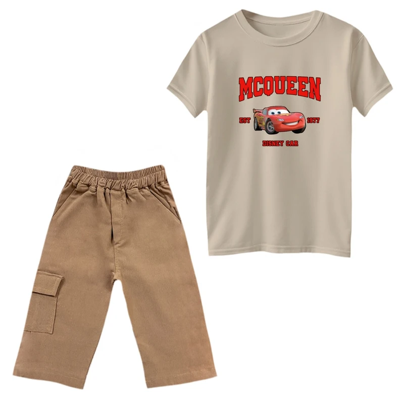 ست تی‌شرت و شلوارک پسرانه مدل مک کوئین