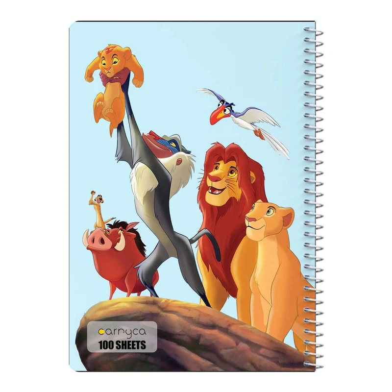 دفتر مشق 100 برگ سیمی کارنیکا طرح شیر شاه Lion King کد 14628