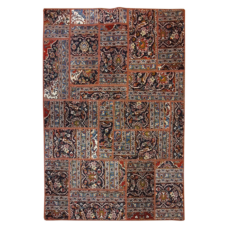 کلاژ فرش دستبافت سه متری مدل چهل تکه کد N.K.P.CO.C20