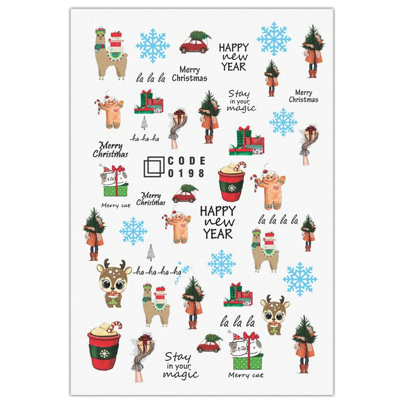 برچسب لنز  ناخن مدل زمستان کد 198