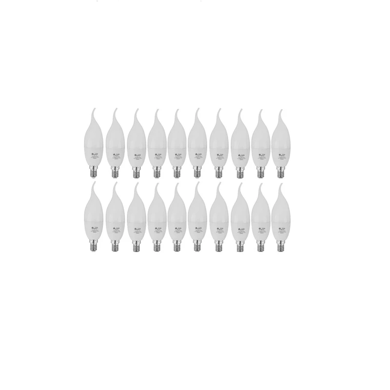 لامپ ال ای دی 7 وات افراتاب مدل AF-TC37-7W پایه E14 بسته 20 عددی