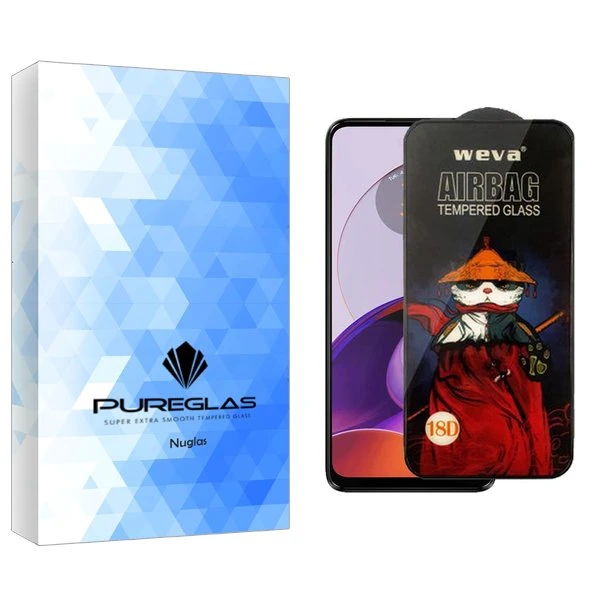 محافظ صفحه نمایش پیور گلس مدل NueGlas Airbag مناسب برای گوشی موبایل موتورولا Moto G14