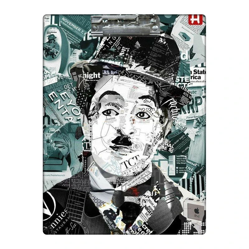 تخته شاسی طرح کلاژ چارلی چاپلین کد  9546216 سایز A4