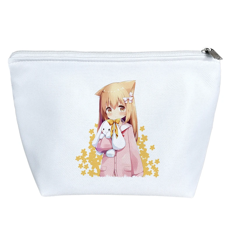 کیف لوازم آرایش دخترانه خندالو مدل دختر انیمه ای کد 1459