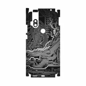 MAHOOT Black Printed Circuit Board-FullSkin Cover Sticker for Motorola One Hyper