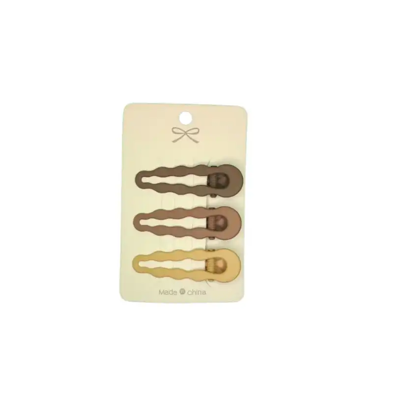 گیره مو زنانه مدل انبری طرح موج مجموعه 3 عددی