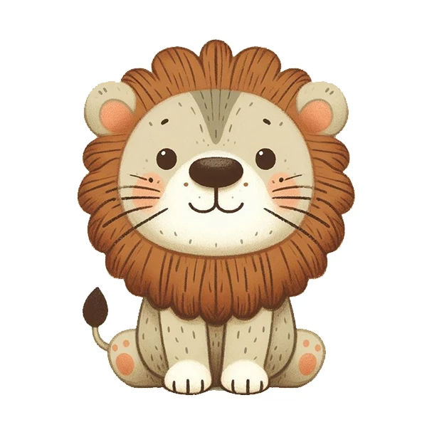 استیکر پارچه و لباس پاد آفرین طرح شیر کارتونی کد 693