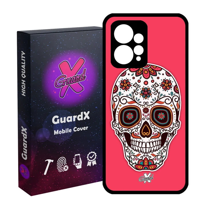 کاور گارد ایکس طرح Skull مدل Glass10116 مناسب برای گوشی موبایل شیائومی Redmi Note 12 4G