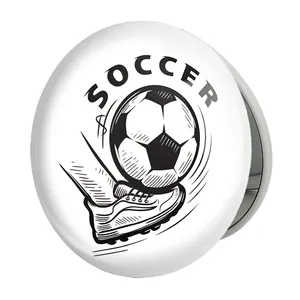 آینه جیبی خندالو طرح فوتبال Football مدل تاشو کد 25956 